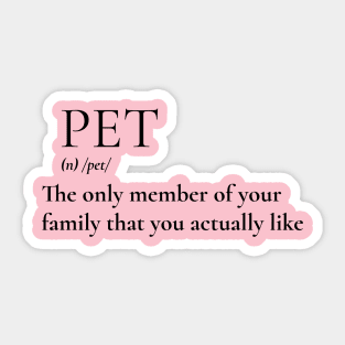 Definition of pet Sticker